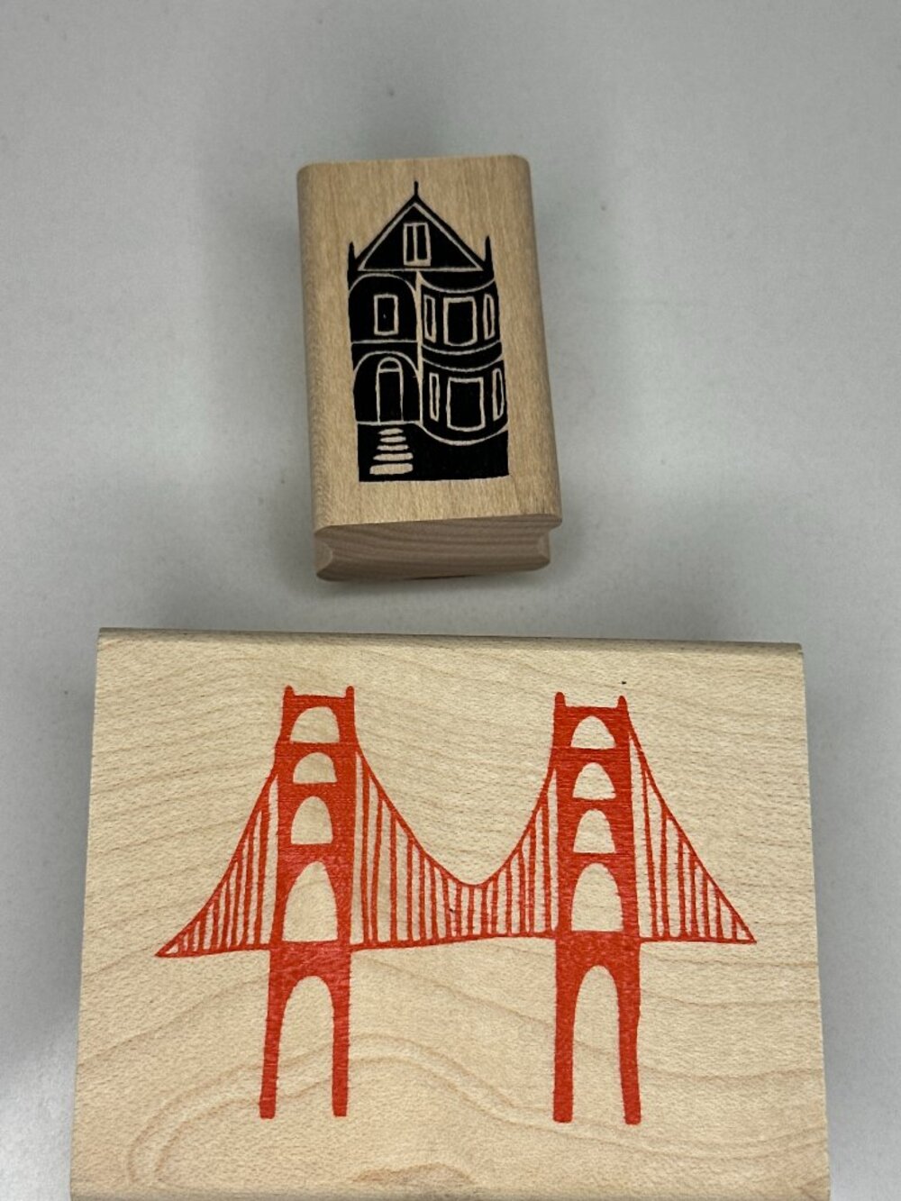 Yellow Owl San Francisco Stamps Golden Gate Bridge Painted Ladies Set